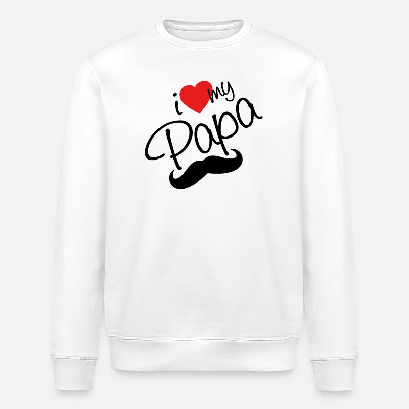 J’aime mon papa - Sweat bio ROLLER Stanley/Stella Unisexe - blanc