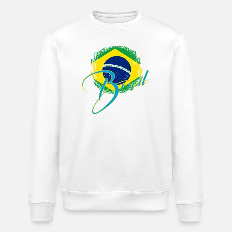 Brasilien Signatrue - Stanley/Stella Unisex Bio-Sweatshirt ROLLER - Weiß