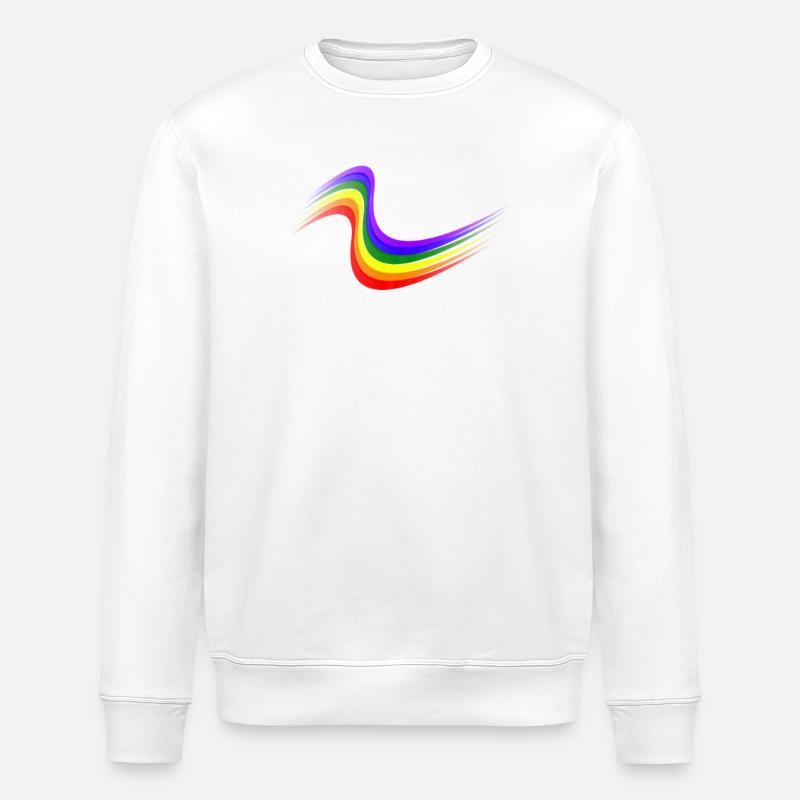 Rainbow wave - Stanley/Stella ROLLER Unisex Organic Sweatshirt - white