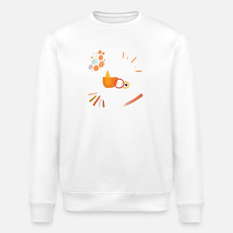 Peinture ocre - Sweat bio ROLLER Stanley/Stella Unisexe - blanc