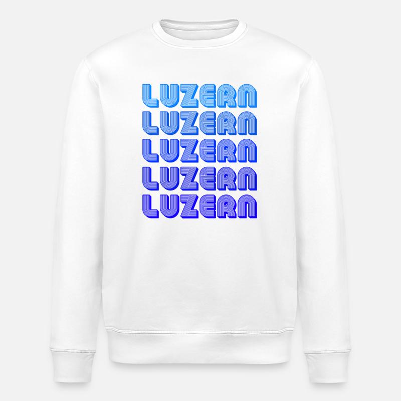 Luzern Gradient Schriftzug - Stanley/Stella Unisex Bio-Sweatshirt ROLLER - Weiß
