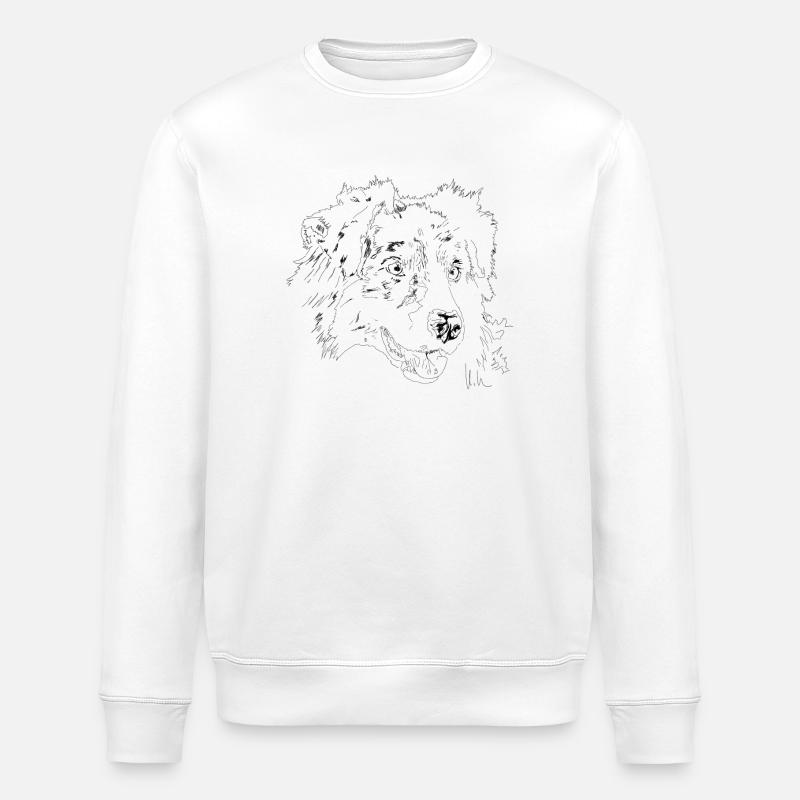Australian Shepherd - Stanley/Stella ROLLER Unisex Organic Sweatshirt - white