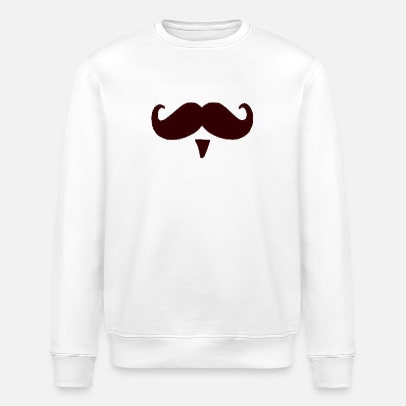Mustache mustache mustache gift - Stanley/Stella ROLLER Unisex Organic Sweatshirt - white