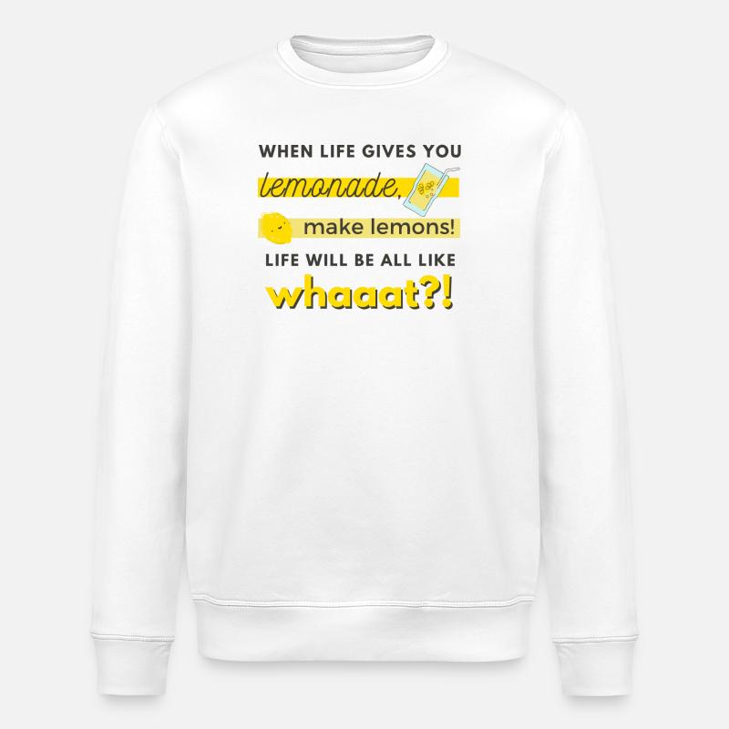 faites des citrons! - Sweat bio ROLLER Stanley/Stella Unisexe - blanc