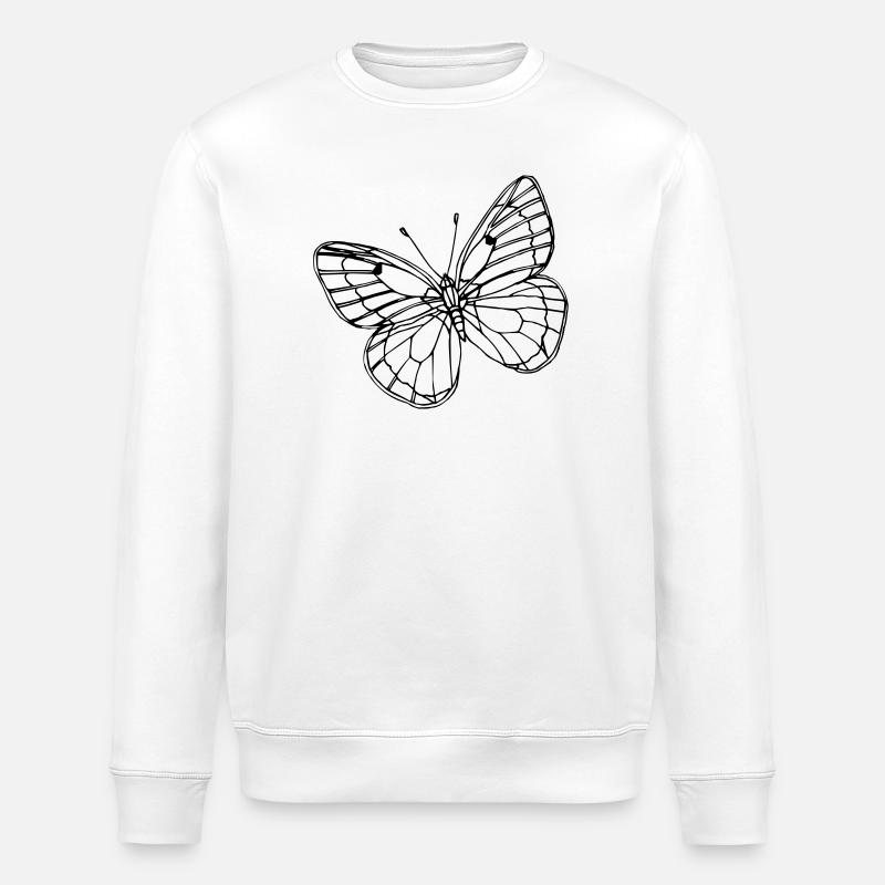 Butterfly - Stanley/Stella ROLLER Unisex Organic Sweatshirt - white