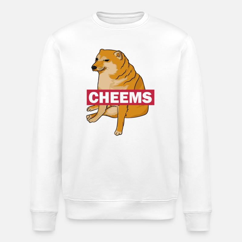 Meme dog Cheems - Sweat bio ROLLER Stanley/Stella Unisexe - blanc