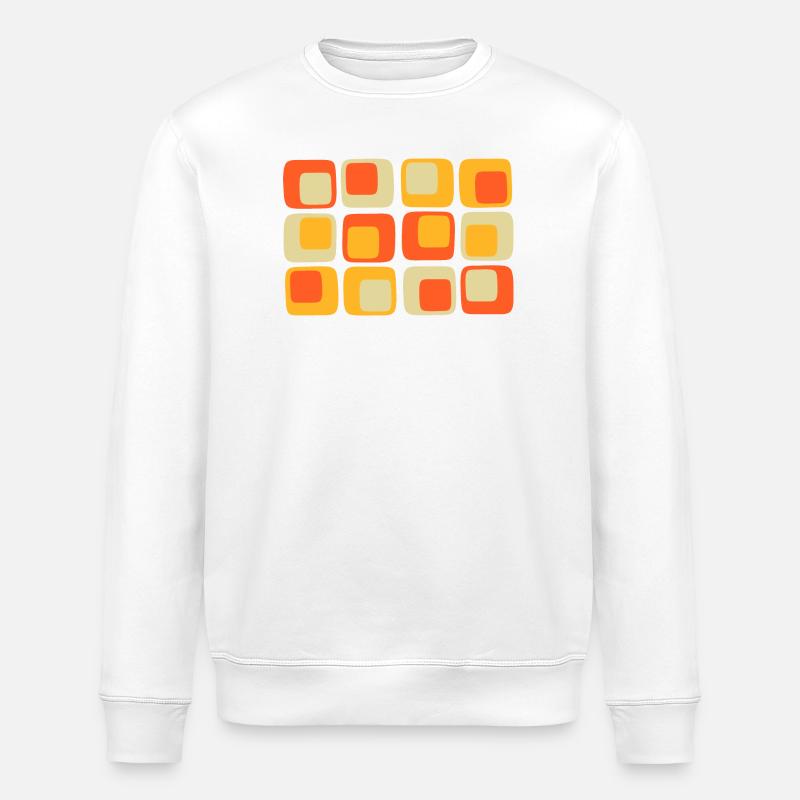 70s Pattern - Stanley/Stella ROLLER Unisex Organic Sweatshirt - white