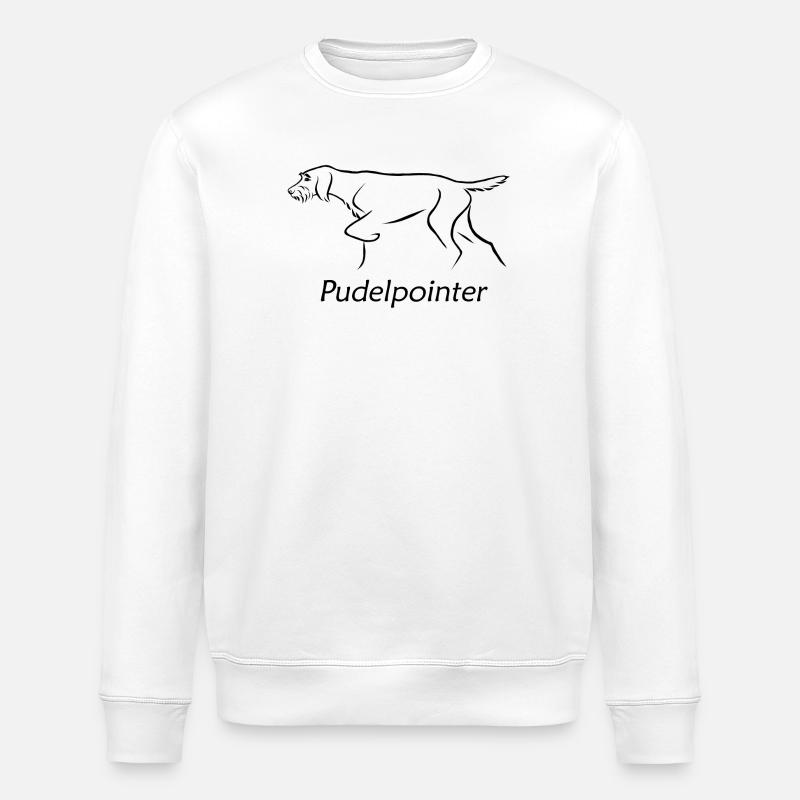 Poodle pointer - Stanley/Stella ROLLER Unisex Organic Sweatshirt - white