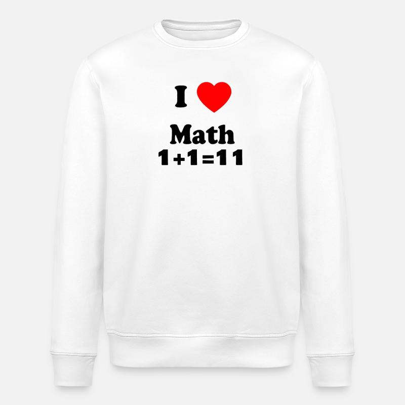 Math Love Symbole Design élégant - Sweat bio ROLLER Stanley/Stella Unisexe - blanc