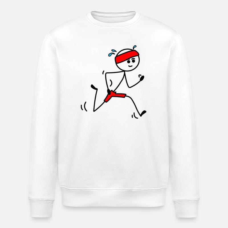 Je cours, coureur avec bandeau - Sweat bio ROLLER Stanley/Stella Unisexe - blanc