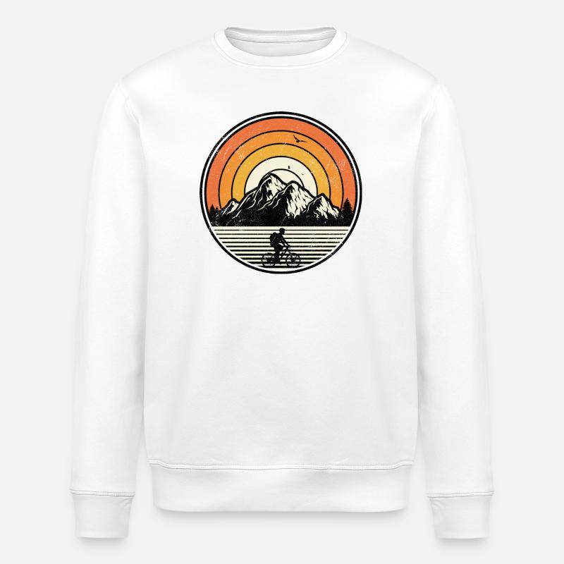 Sunset Mountain Ride - Stanley/Stella Unisex Bio-Sweatshirt ROLLER - Weiß