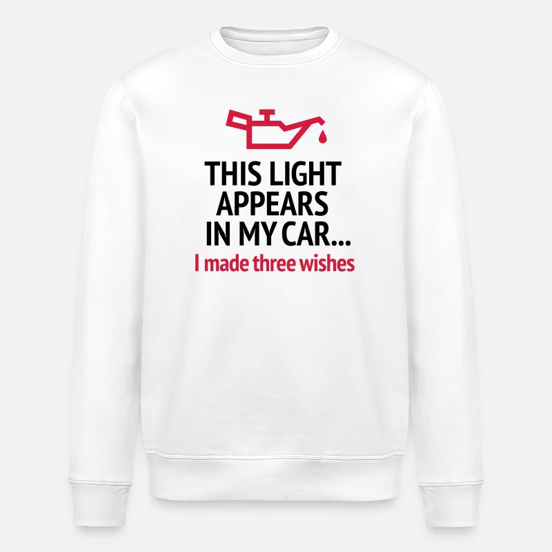Lustiges blondes Scherzführerscheinautofahröl - Stanley/Stella Unisex Bio-Sweatshirt ROLLER - Weiß