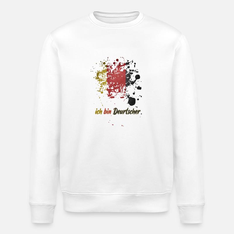 ich bin deutscher - Stanley/Stella Unisex Bio-Sweatshirt ROLLER - Weiß
