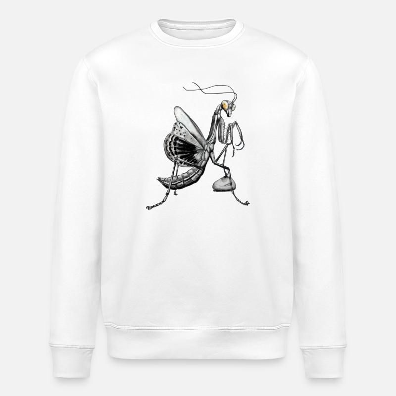 Praying mantis - Stanley/Stella ROLLER Unisex Organic Sweatshirt - white