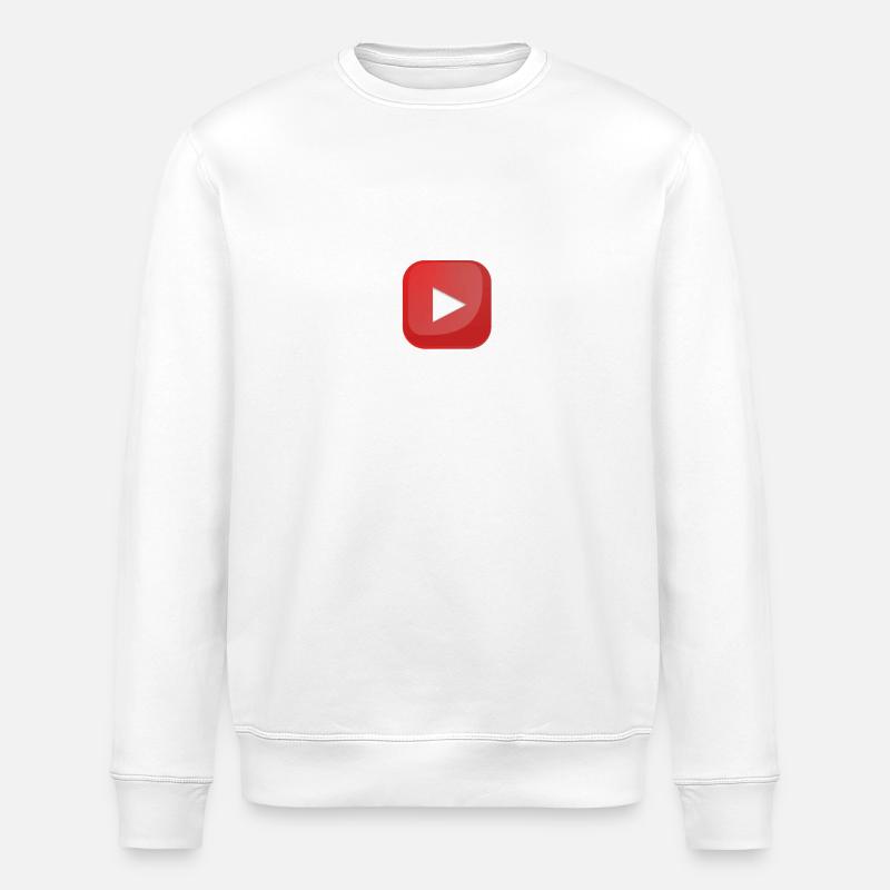 Youtube Botton - Stanley/Stella Unisex Bio-Sweatshirt ROLLER - Weiß