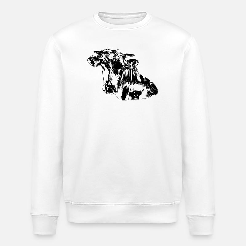 Vache noire - Sweat bio ROLLER Stanley/Stella Unisexe - blanc
