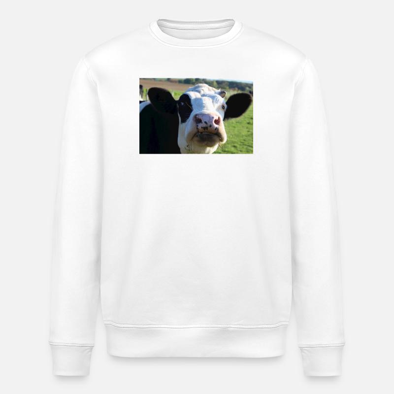 Kuh Poster - Stanley/Stella Unisex Bio-Sweatshirt ROLLER - Weiß
