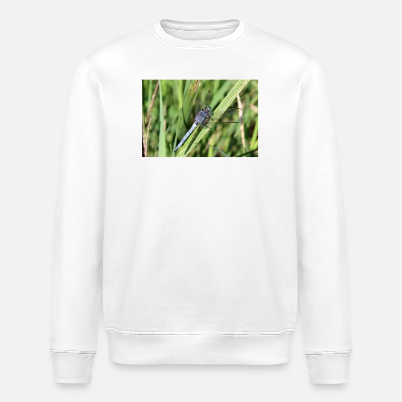 Libellen Poster Blaupfeil Geschenk - Stanley/Stella Unisex Bio-Sweatshirt ROLLER - Weiß