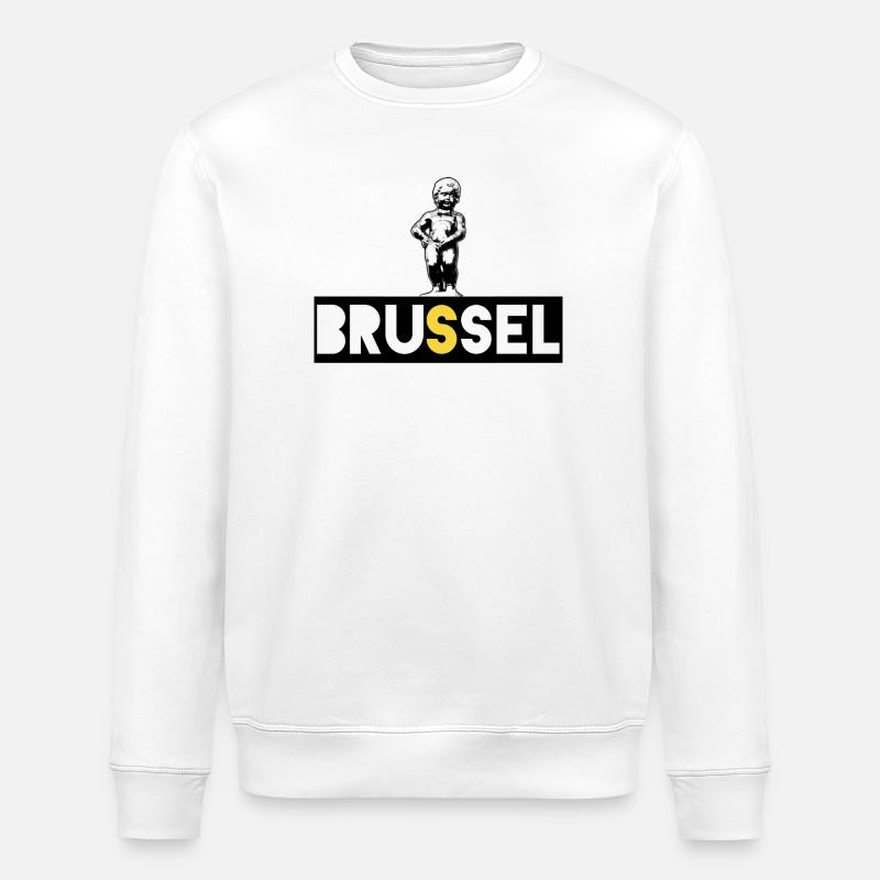 Brüssel Manneken Pis - Stanley/Stella Unisex Bio-Sweatshirt ROLLER - Weiß