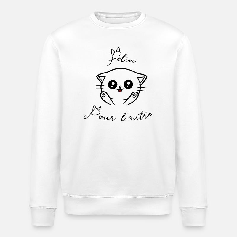 Félin pour l'autre - Sweat bio ROLLER Stanley/Stella Unisexe - blanc