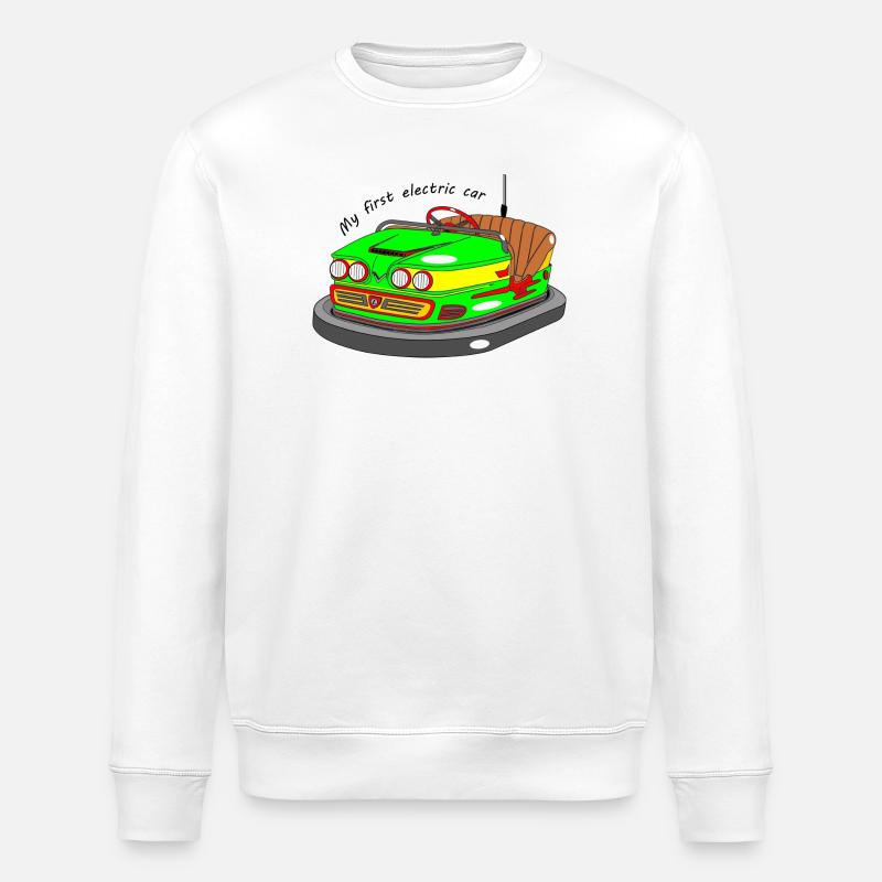 Mein erstes Elektroauto - Stanley/Stella Unisex Bio-Sweatshirt ROLLER - Weiß