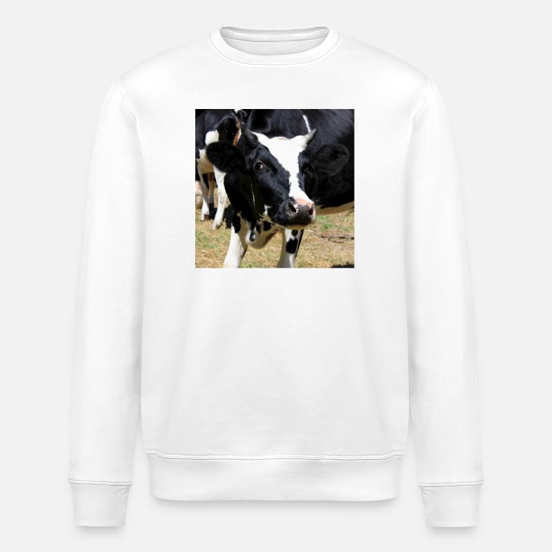 Kuh Poster - Stanley/Stella Unisex Bio-Sweatshirt ROLLER - Weiß