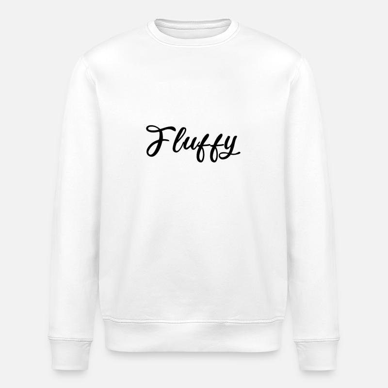 Fluffy Script Glitzer Schriftzug - Stanley/Stella Unisex Bio-Sweatshirt ROLLER - Weiß