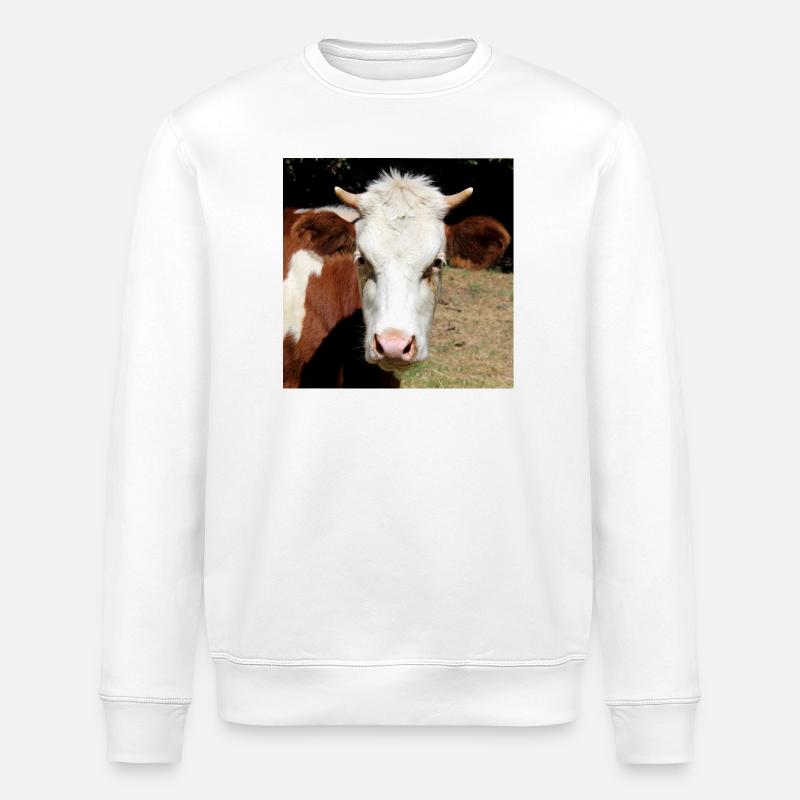Kuh Poster - Stanley/Stella Unisex Bio-Sweatshirt ROLLER - Weiß