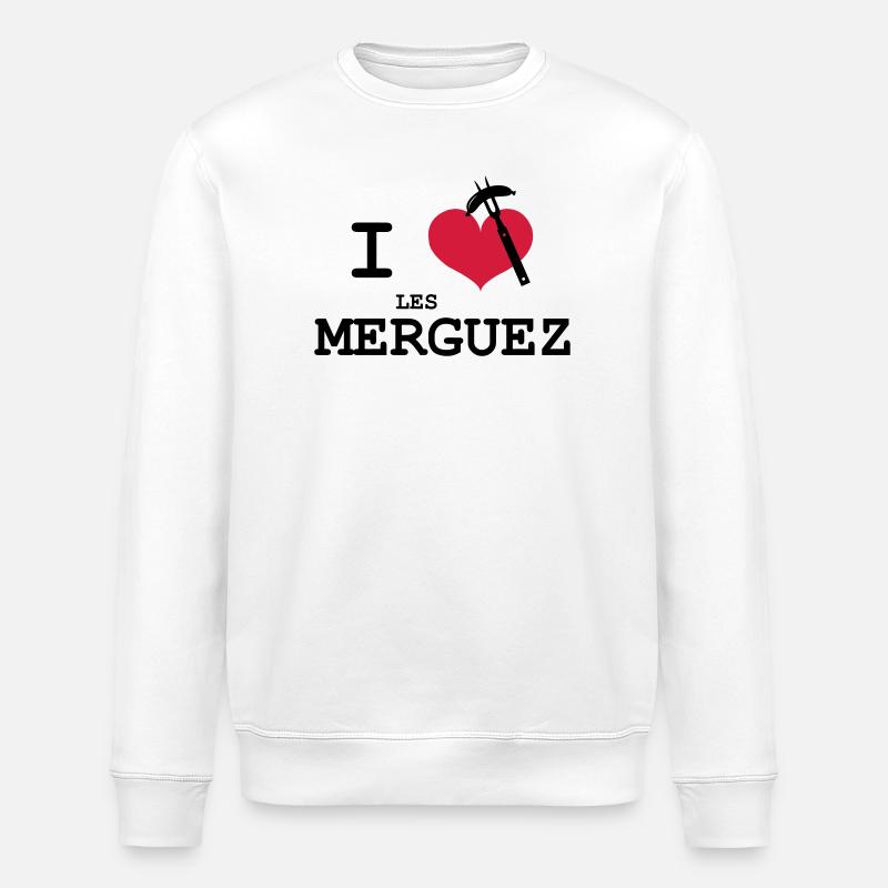 Ich liebe les Merguez - Stanley/Stella Unisex Bio-Sweatshirt ROLLER - Weiß
