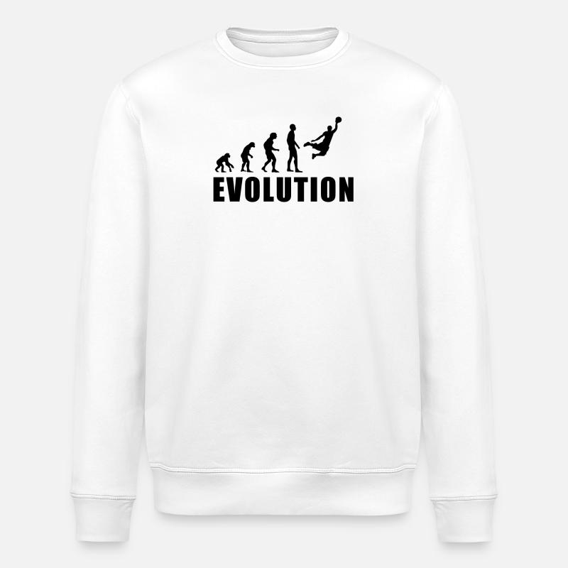 EVOLUTION BASKET Geschenk Basketball - Stanley/Stella Unisex Bio-Sweatshirt ROLLER - Weiß