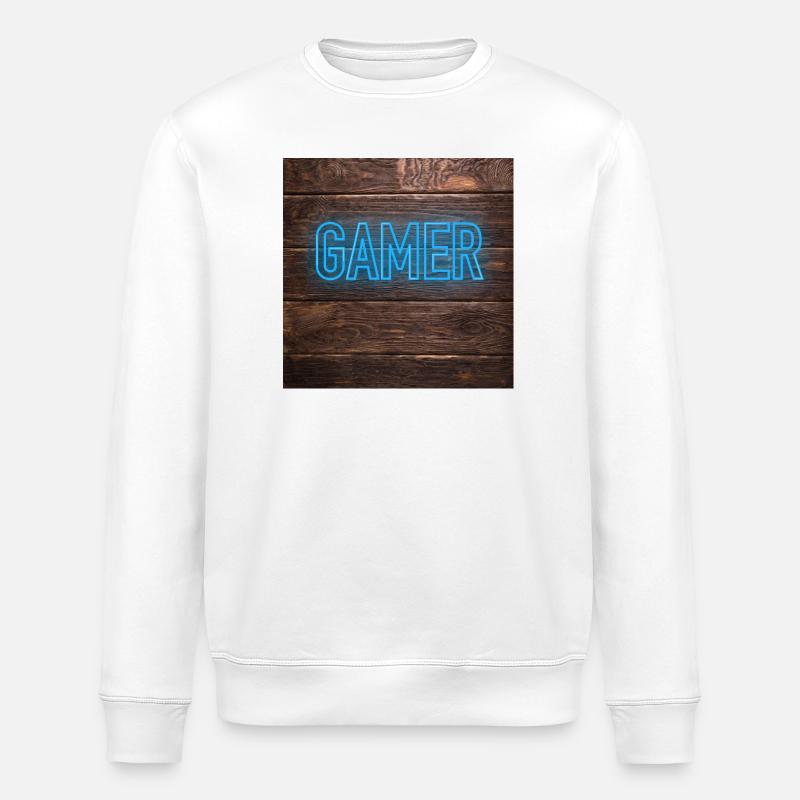 Gamer - Stanley/Stella Unisex Bio-Sweatshirt ROLLER - Weiß