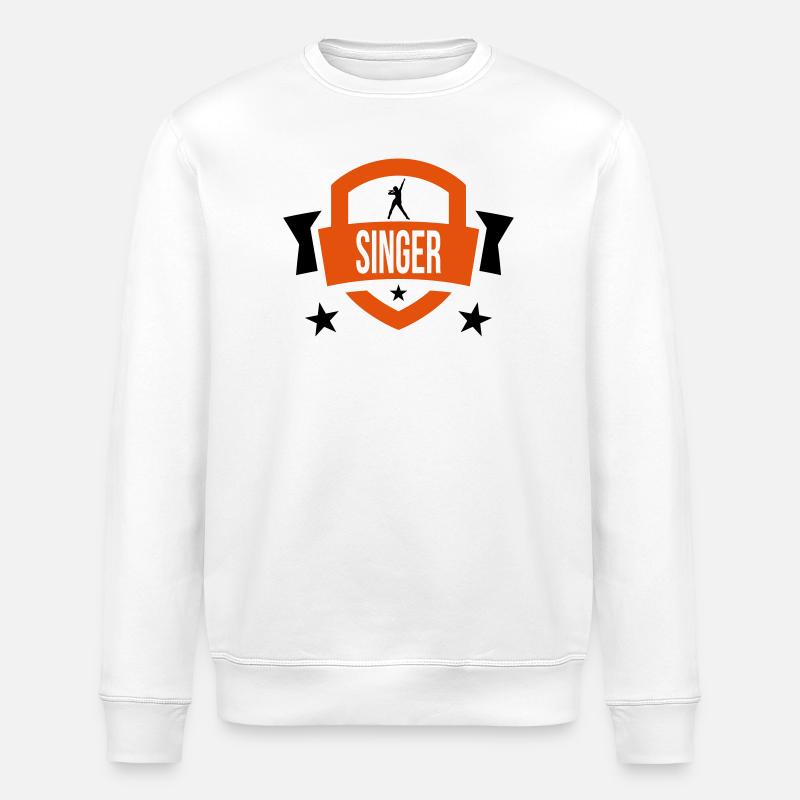 Sänger - Sing 🎤 - Stanley/Stella Unisex Bio-Sweatshirt ROLLER - Weiß