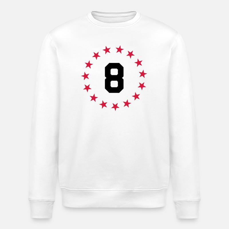 Ziffer 8 - Stanley/Stella Unisex Bio-Sweatshirt ROLLER - Weiß