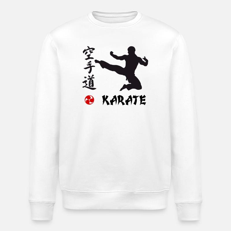 Karaté noir - Sweat bio ROLLER Stanley/Stella Unisexe - blanc
