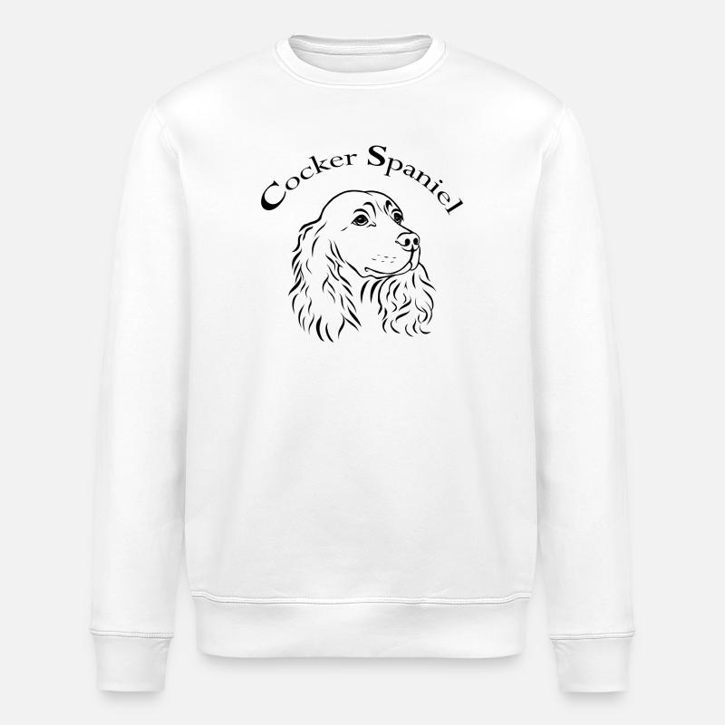 Cockerspaniel Portrait - Stanley/Stella Unisex Bio-Sweatshirt ROLLER - Weiß