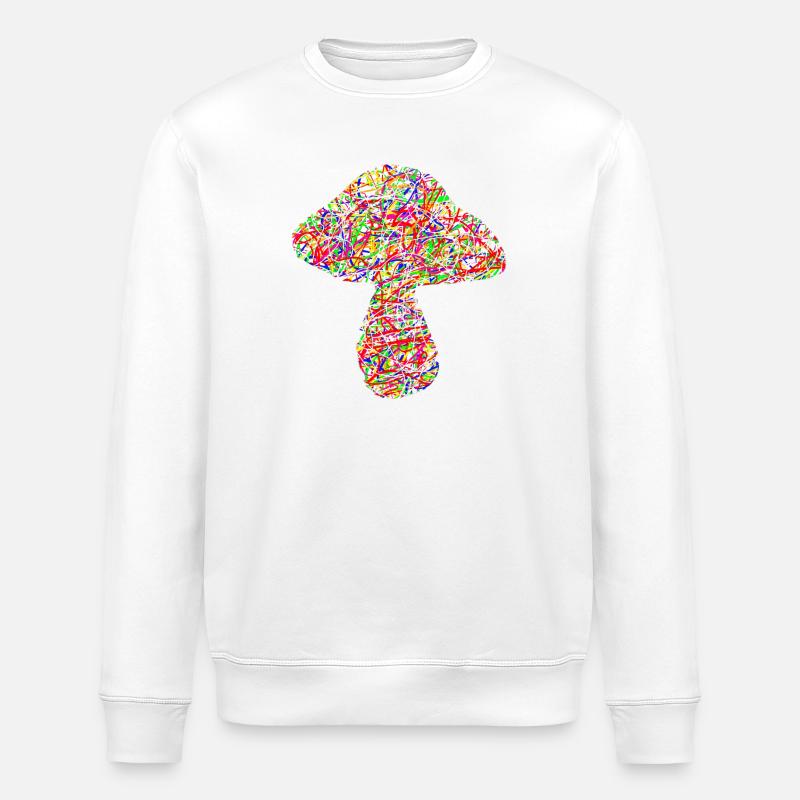 bunter Pilz - Stanley/Stella Unisex Bio-Sweatshirt ROLLER - Weiß