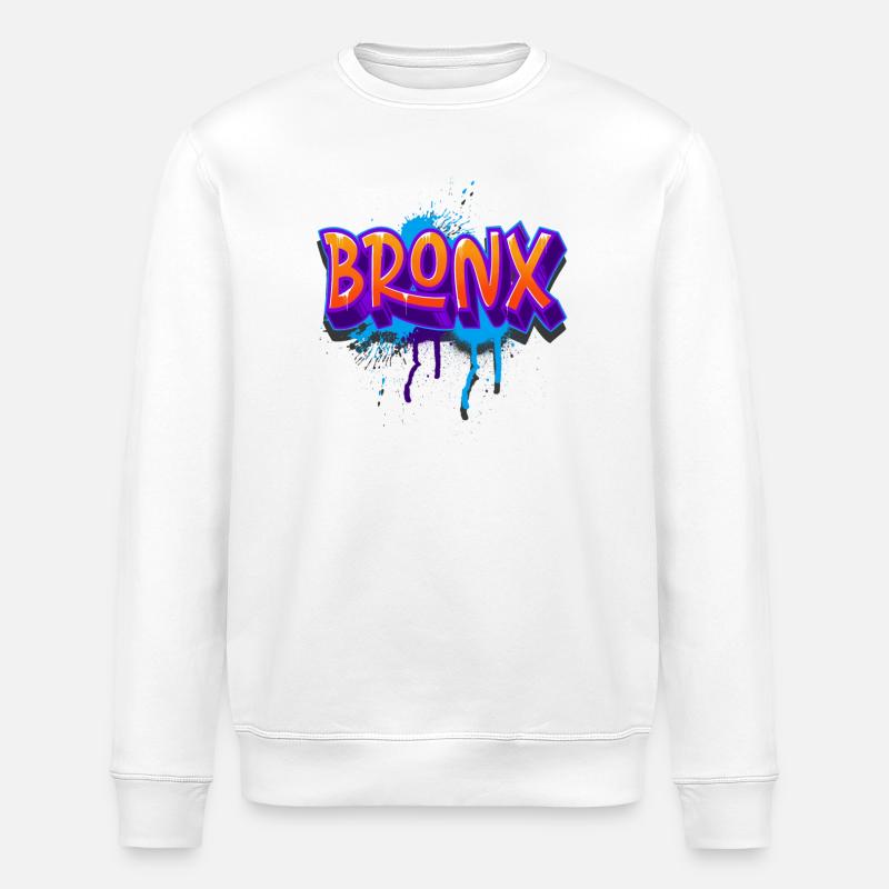 Bronx Graffiti - Stanley/Stella Unisex Bio-Sweatshirt ROLLER - Weiß