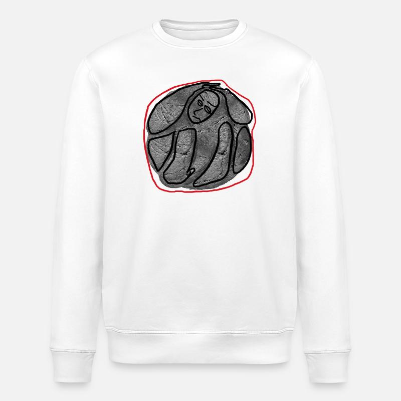 Abstrakte Kunst - Stanley/Stella Unisex Bio-Sweatshirt ROLLER - Weiß