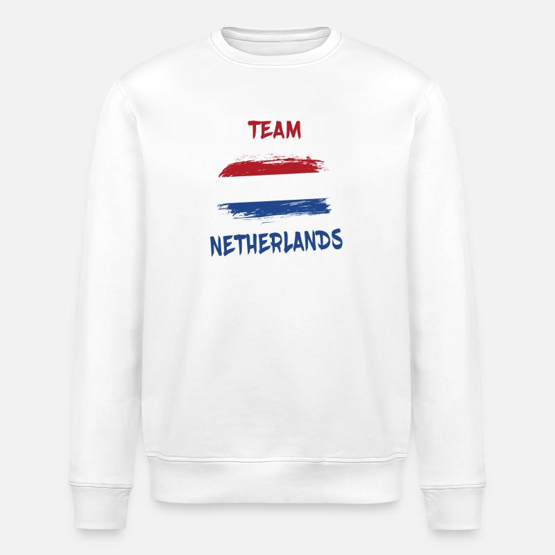 Team Netherlands design / gift idea - Stanley/Stella ROLLER Unisex Organic Sweatshirt - white