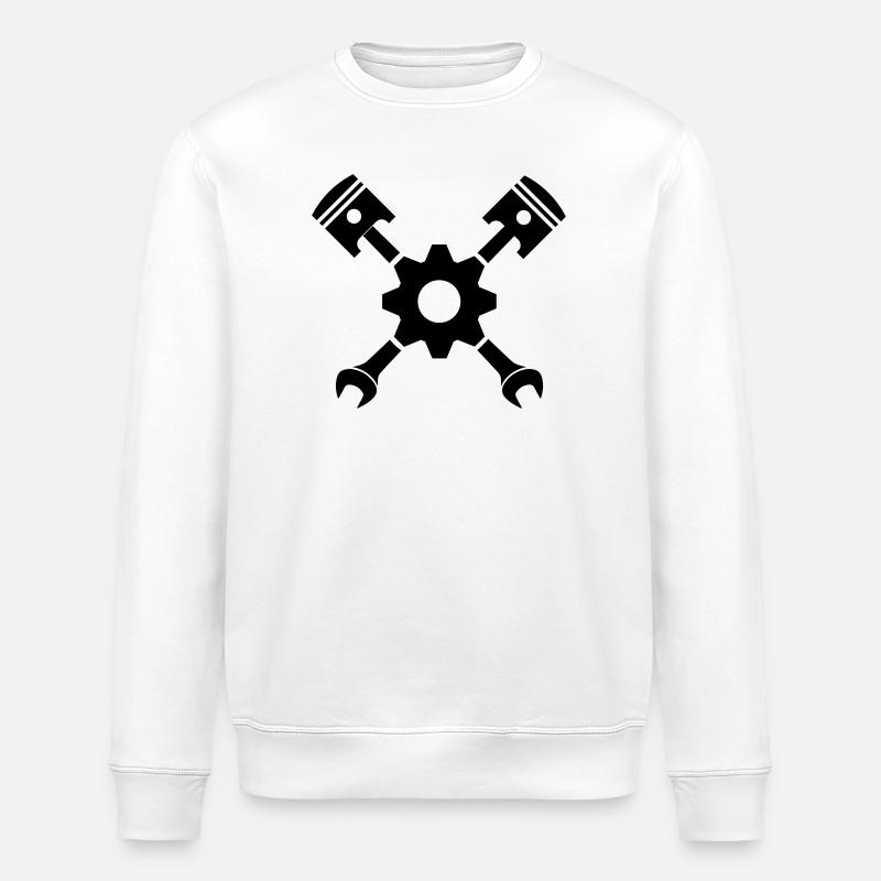 Piston clé croisée avec engrenage - Sweat bio ROLLER Stanley/Stella Unisexe - blanc