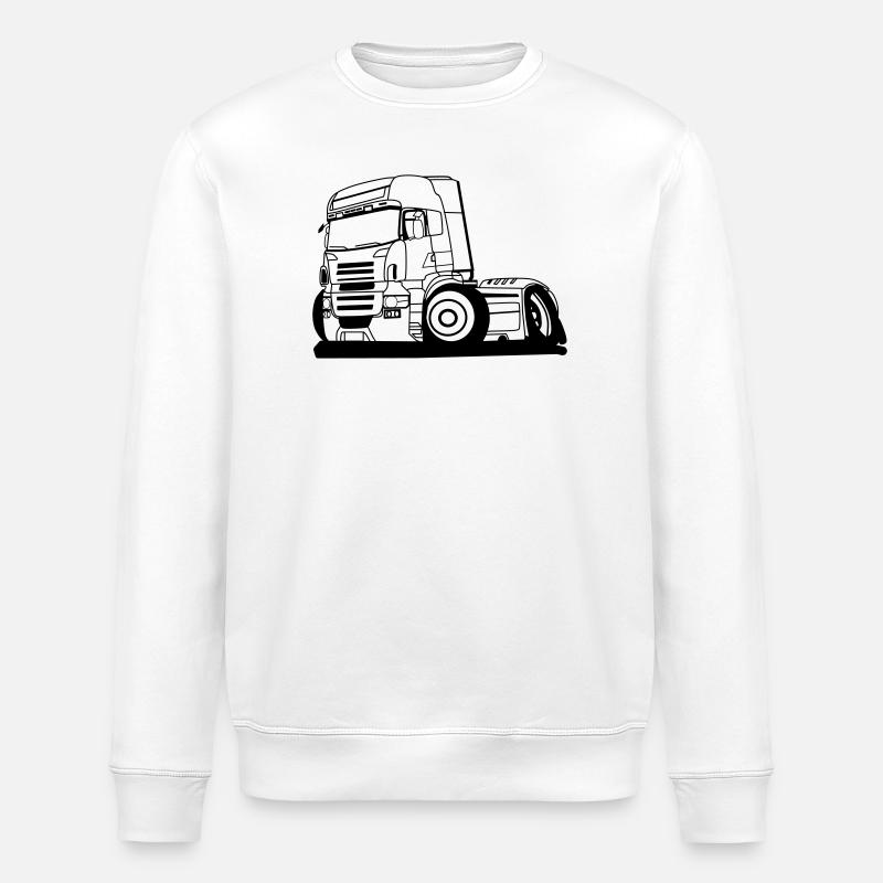 LKW Brummi - Stanley/Stella Unisex Bio-Sweatshirt ROLLER - Weiß