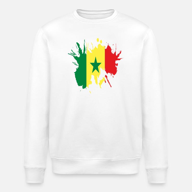 Senegal - Stanley/Stella Unisex Bio-Sweatshirt ROLLER - Weiß