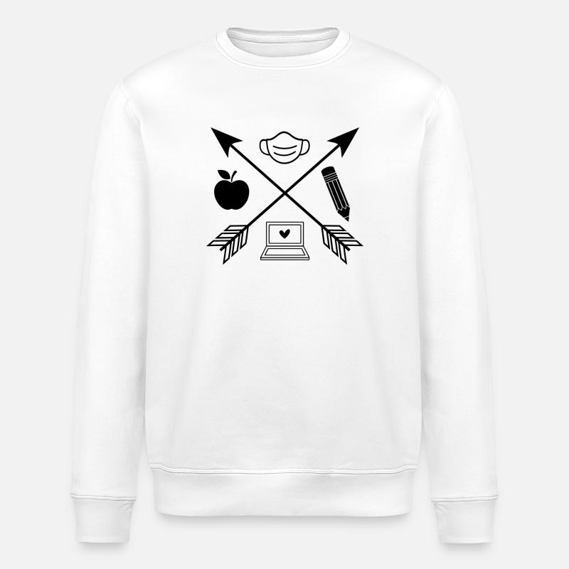 Professeur Symboles École Masque Uni - Sweat bio ROLLER Stanley/Stella Unisexe - blanc