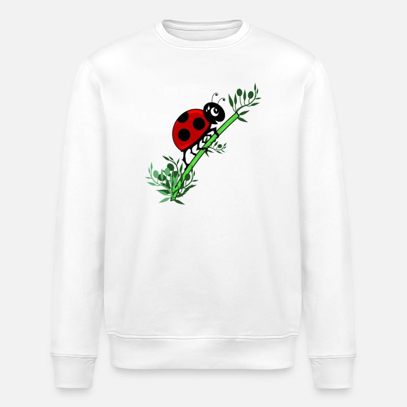 Marienkäfer Botanik - Stanley/Stella Unisex Bio-Sweatshirt ROLLER - Weiß
