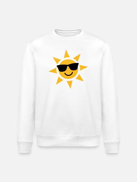 Sunny Sunglasses Sunburst - Stanley/Stella ROLLER Unisex Organic Sweatshirt - white