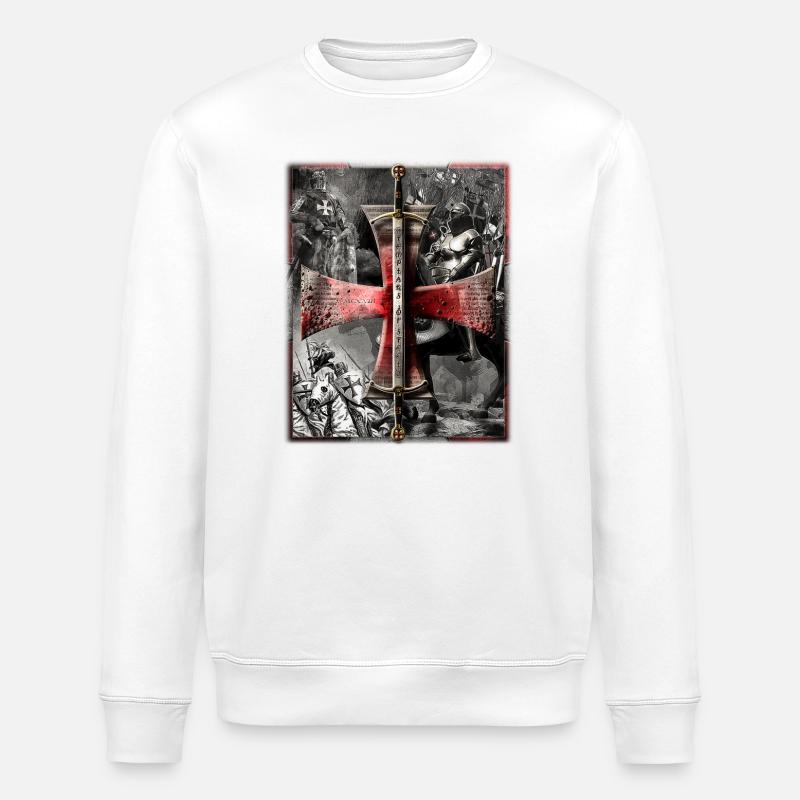 Templer aus Stahl - Rot - Stanley/Stella Unisex Bio-Sweatshirt ROLLER - Weiß