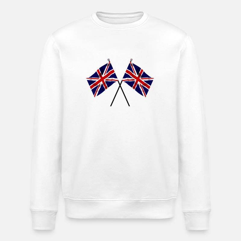 Drapeau Union Jack Twin Racing Drapeaux - Sweat bio ROLLER Stanley/Stella Unisexe - blanc