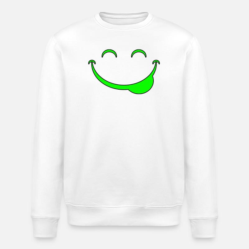 Drôle de visage - Sweat bio ROLLER Stanley/Stella Unisexe - blanc