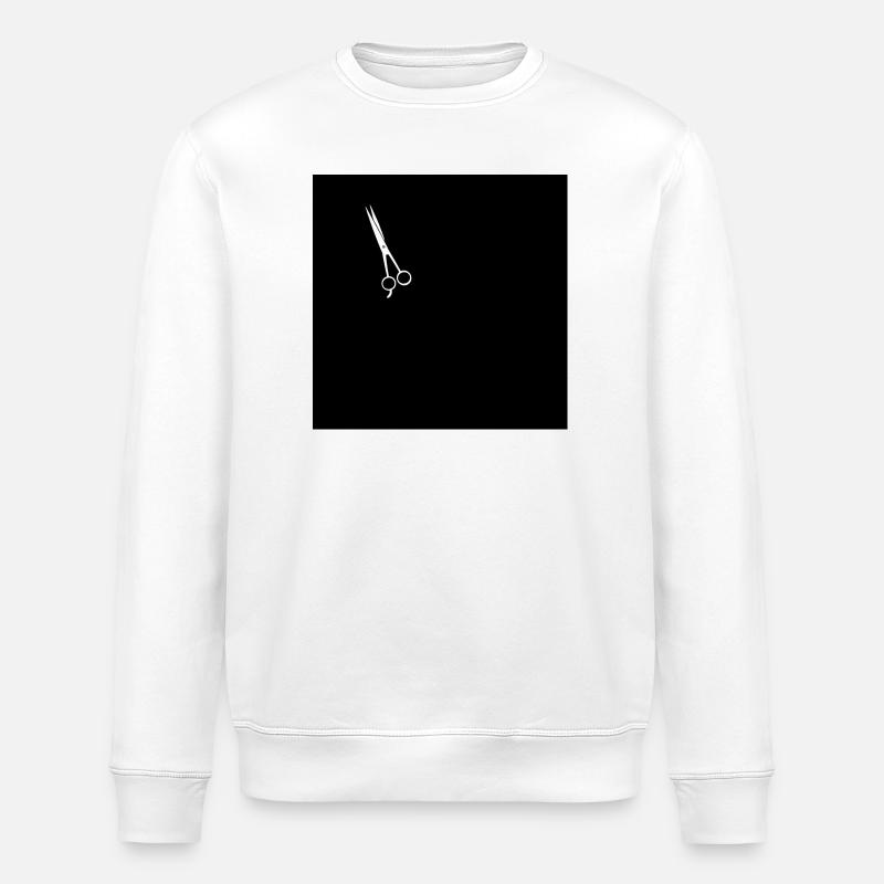 Friseur Schere - Stanley/Stella Unisex Bio-Sweatshirt ROLLER - Weiß