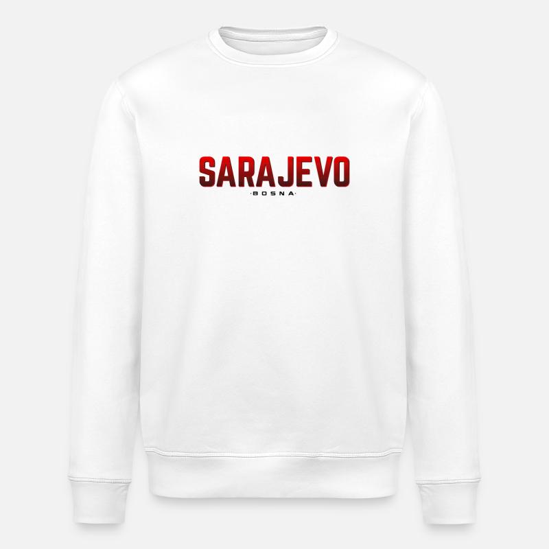 Bosnie Sarajevo - Sweat bio ROLLER Stanley/Stella Unisexe - blanc